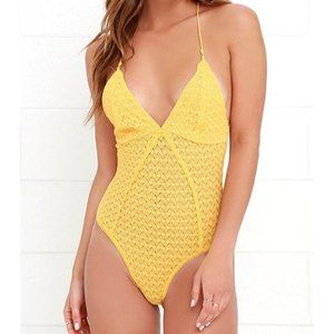 SOMEDAYS LOVIN Free Road YELLOW Bodysuit LACE ( M )